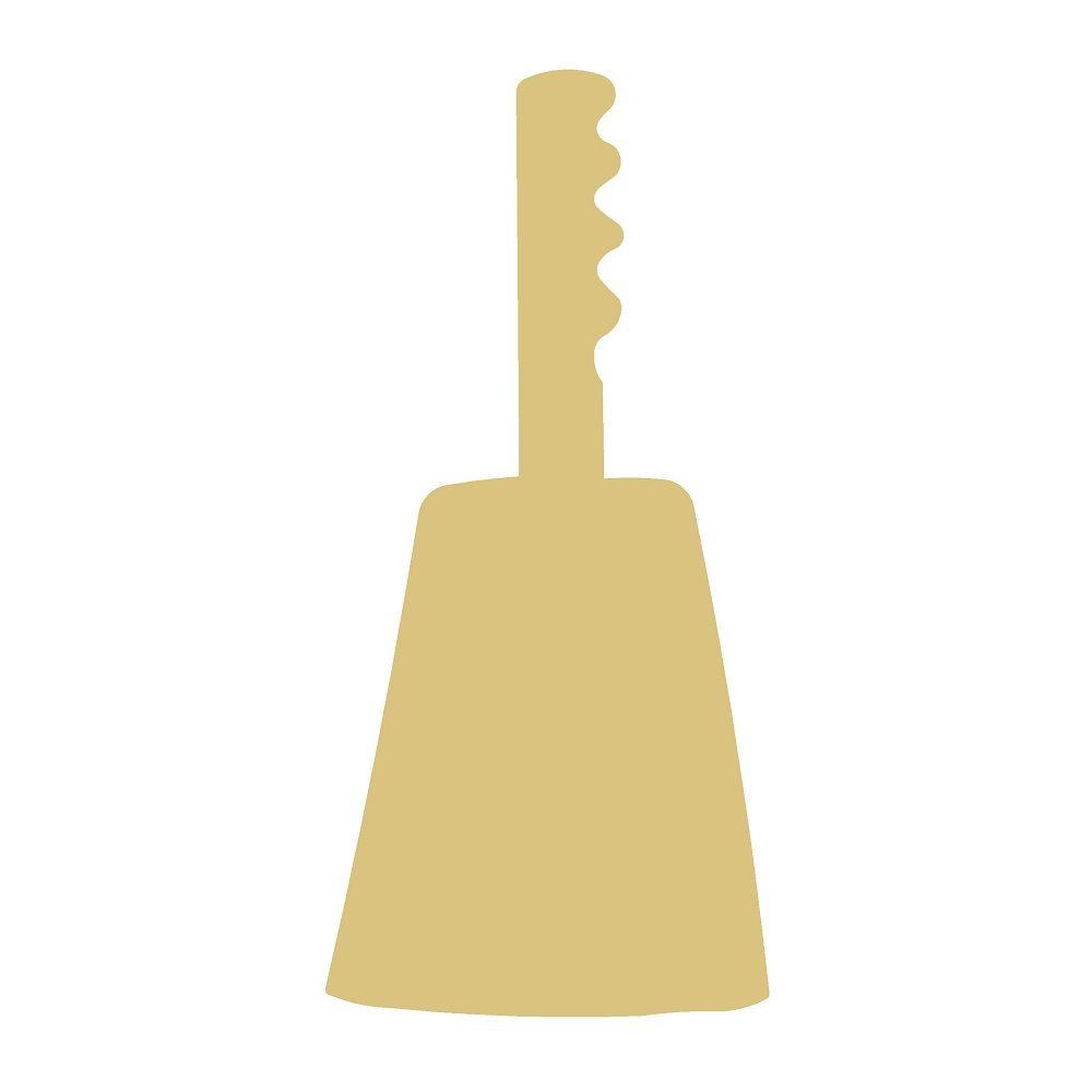 Basic Shape Cow Bell MDF Cutout Silhouette - Unfinished For DIY