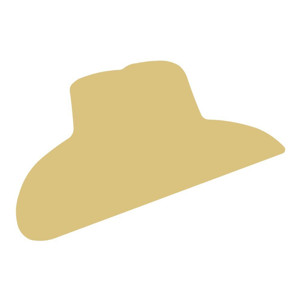 Basic Shape Cowboy Hat MDF Cutout Silhouette - Unfinished For DIY
