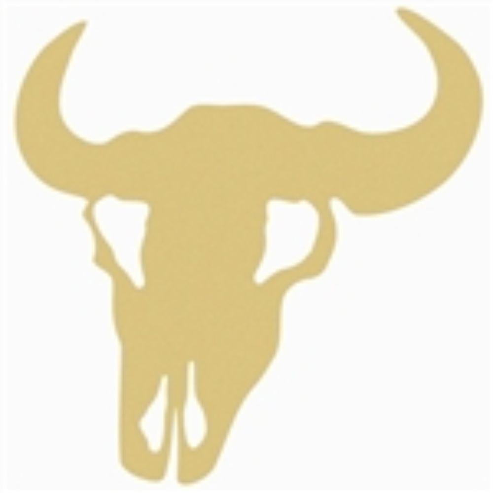 Basic Shape Cow Skull MDF Cutout Cow Skull Silhouette - Unfinished For DIY