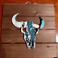 Basic Shape Cow Skull MDF Cutout Cow Skull Silhouette - Unfinished For DIY