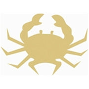 Basic Shape Crab MDF Cutout Crab Silhouette Style 1 - Unfinished For DIY