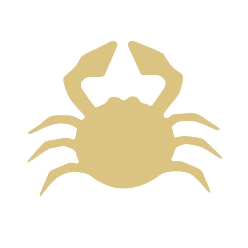 Basic Shape Crab MDF Cutout Silhouette - Unfinished For DIY