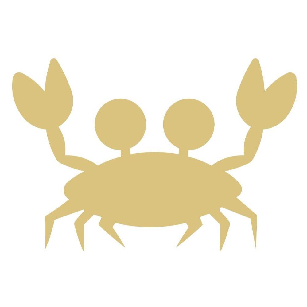 Basic Shape Crab MDF Cutout Sea Life Silhouette - Unfinished For DIY