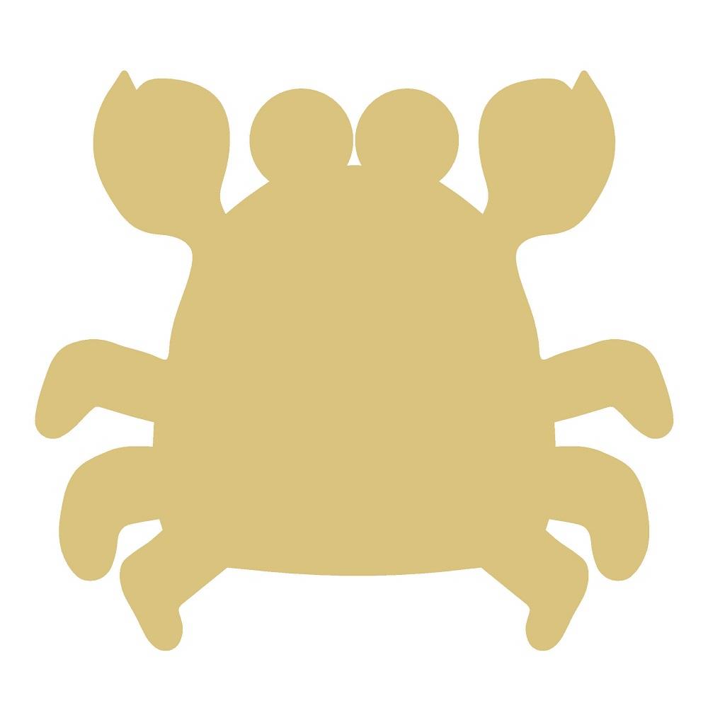 Basic Shape Crab MDF Cutout Crab Silhouette Style 7 - Unfinished For DIY