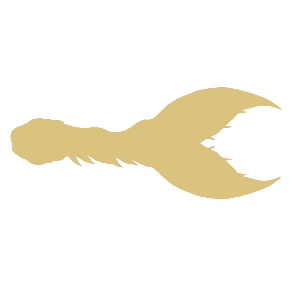 Basic Shape Crab Claw MDF Cutout Silhouette - Unfinished For DIY