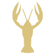 Basic Shape Crawfish MDF Cutout Silhouette - Unfinished For DIY