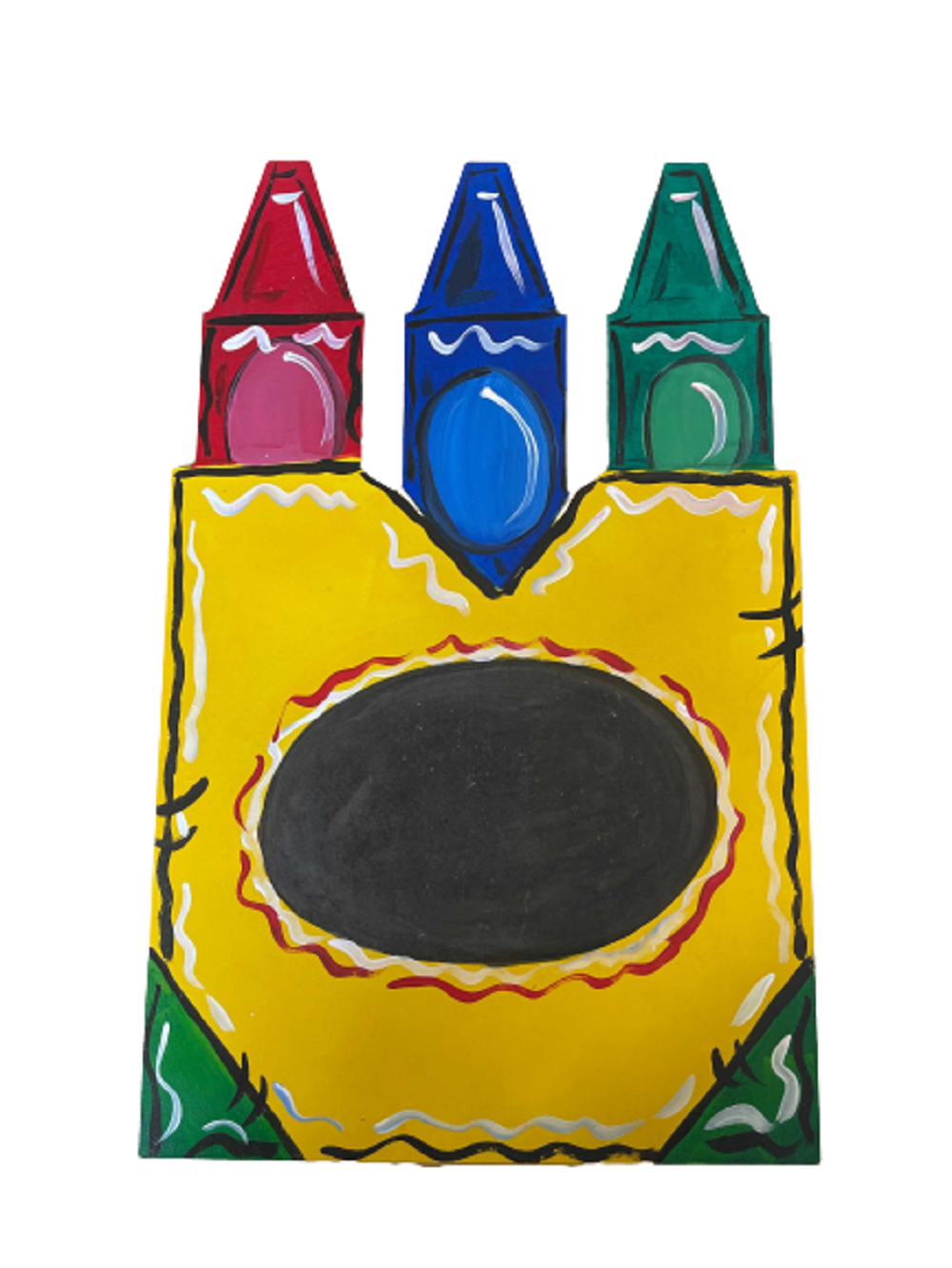 Basic Shape Crayon Box MDF Cutout Silhouette - Unfinished For DIY