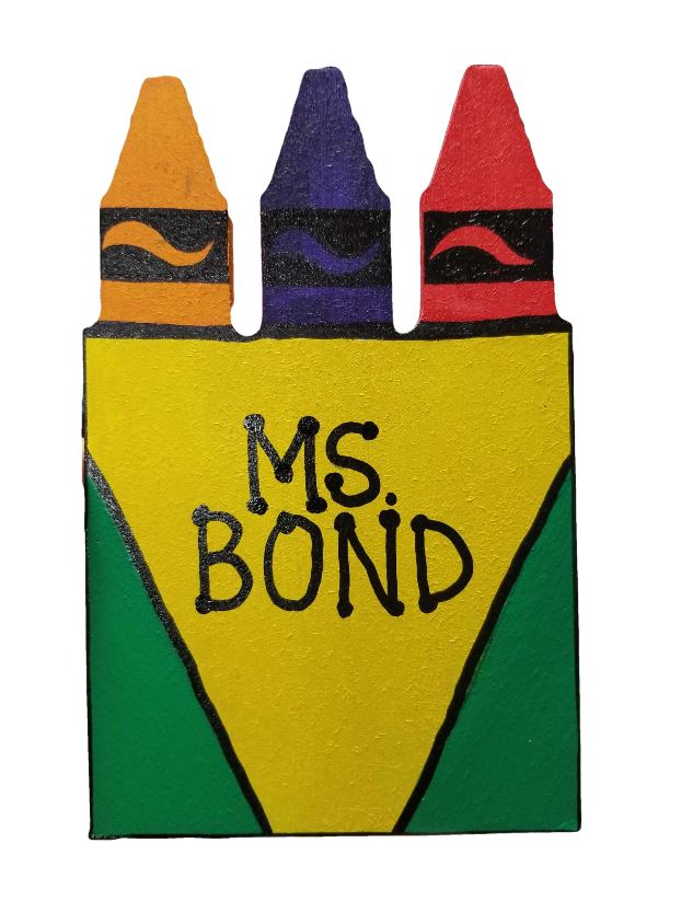 Basic Shape Crayon Box MDF Cutout Silhouette - Unfinished For DIY