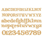 Basic Shape Crazy Harold Font MDF Cutout Alphabet A-Z And Numbers 0-9 - Unfinished For DIY
