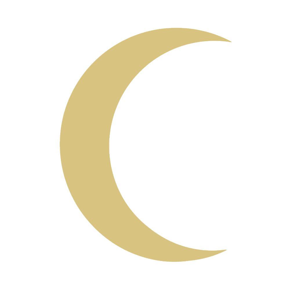 Basic Shape Crescent Moon MDF Cutout Silhouette - Unfinished For DIY