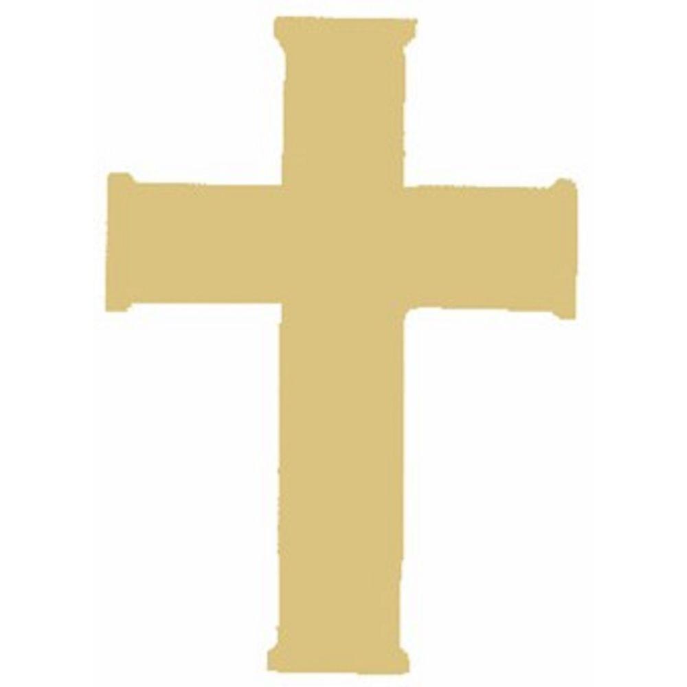 Basic Shape Cross MDF Cutout Cross Silhouette Style 12 - Unfinished For DIY