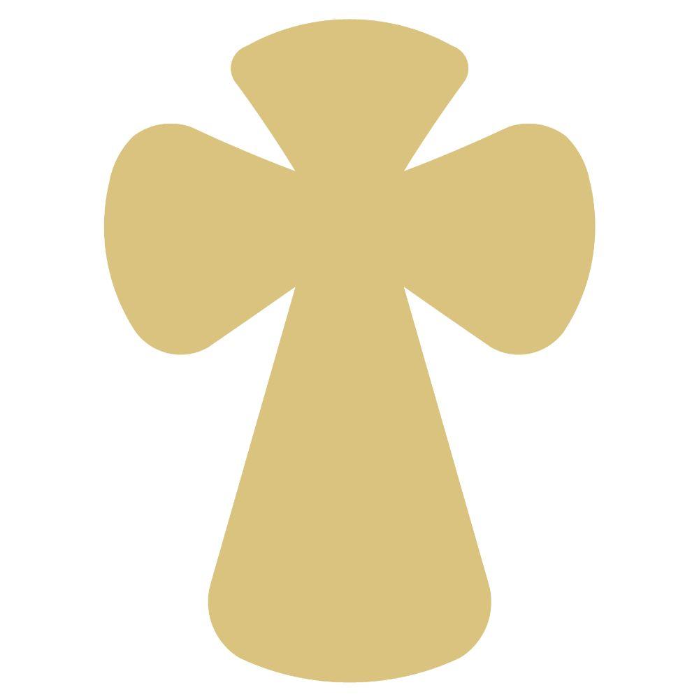 Basic Shape Cross MDF Cutout Plain - Unfinished For DIY