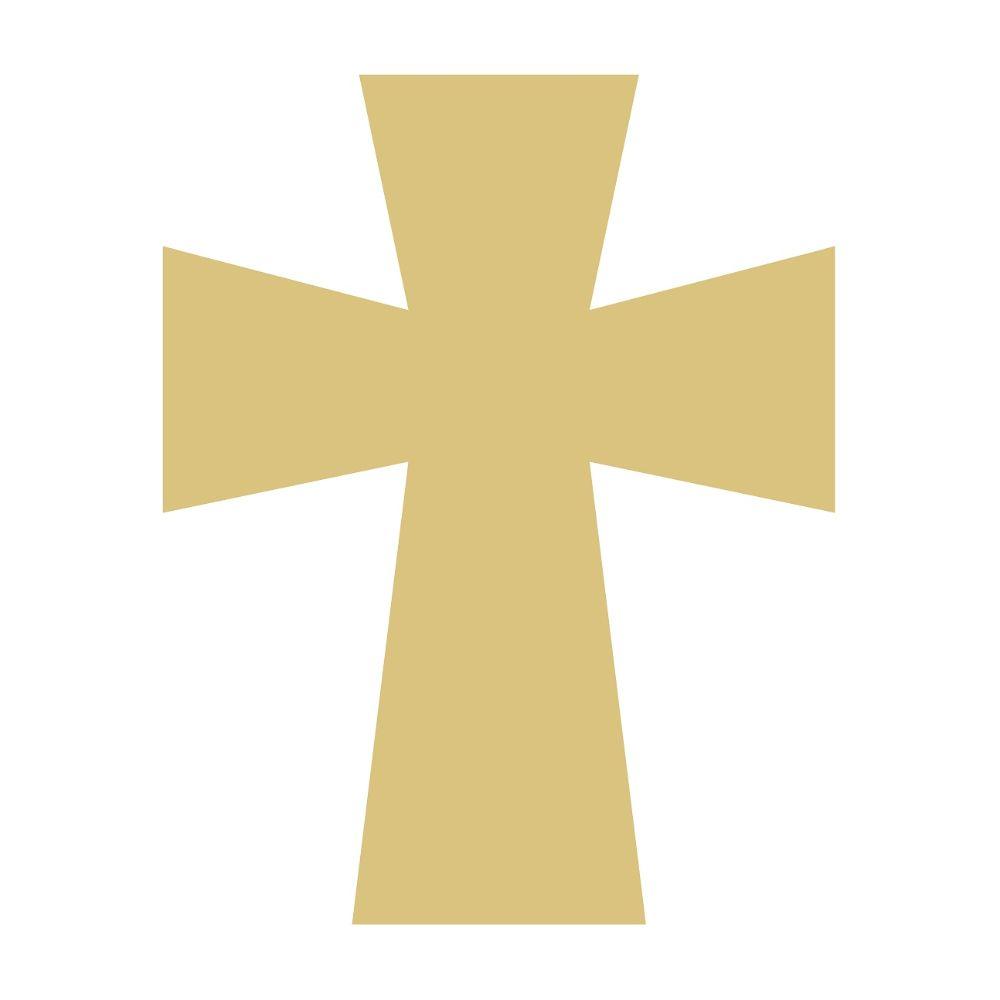 Basic Shape Cross MDF Cutout Silhouette Style 3 - Unfinished For DIY