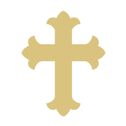 Basic Shape Cross MDF Cutout Ornate Cross - Unfinished For DIY