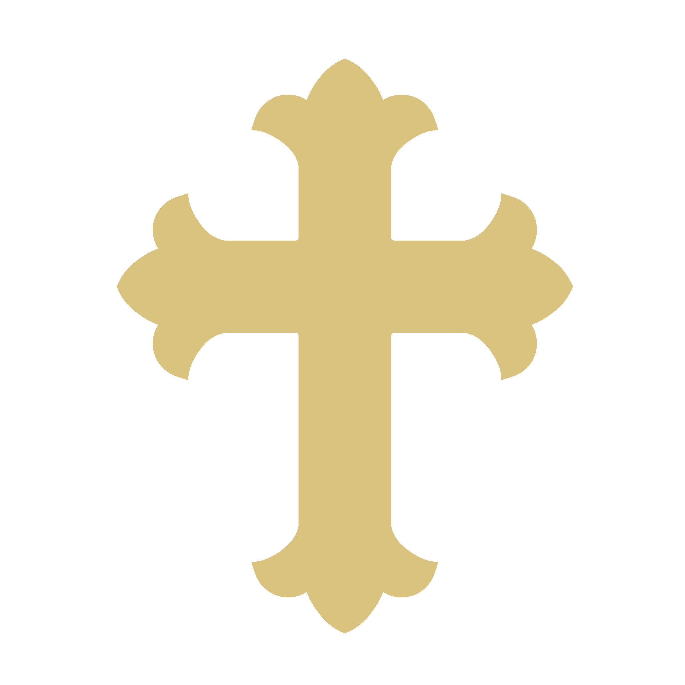 Basic Shape Cross MDF Cutout Ornate Cross - Unfinished For DIY