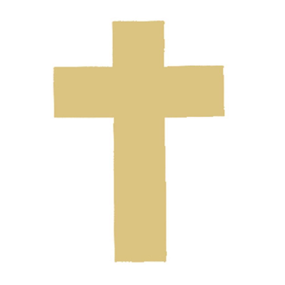 Basic Shape Cross MDF Cutout Religious Silhouette - Unfinished For DIY