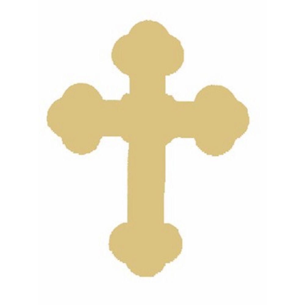 Basic Shape Cross MDF Cutout Silhouette Style 8 - Unfinished For DIY