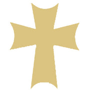 Basic Shape Cross MDF Cutout Cross Silhouette Style 9 - Unfinished For DIY