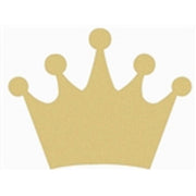 Basic Shape Crown MDF Cutout Silhouette - Unfinished For DIY