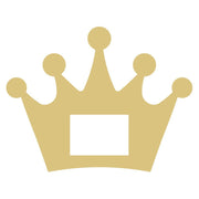 Basic Shape Crown MDF Cutout Silhouette With Central Window - Unfinished For DIY