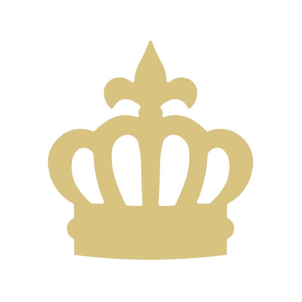 Basic Shape Ornate Crown MDF Cutout Silhouette - Unfinished For DIY