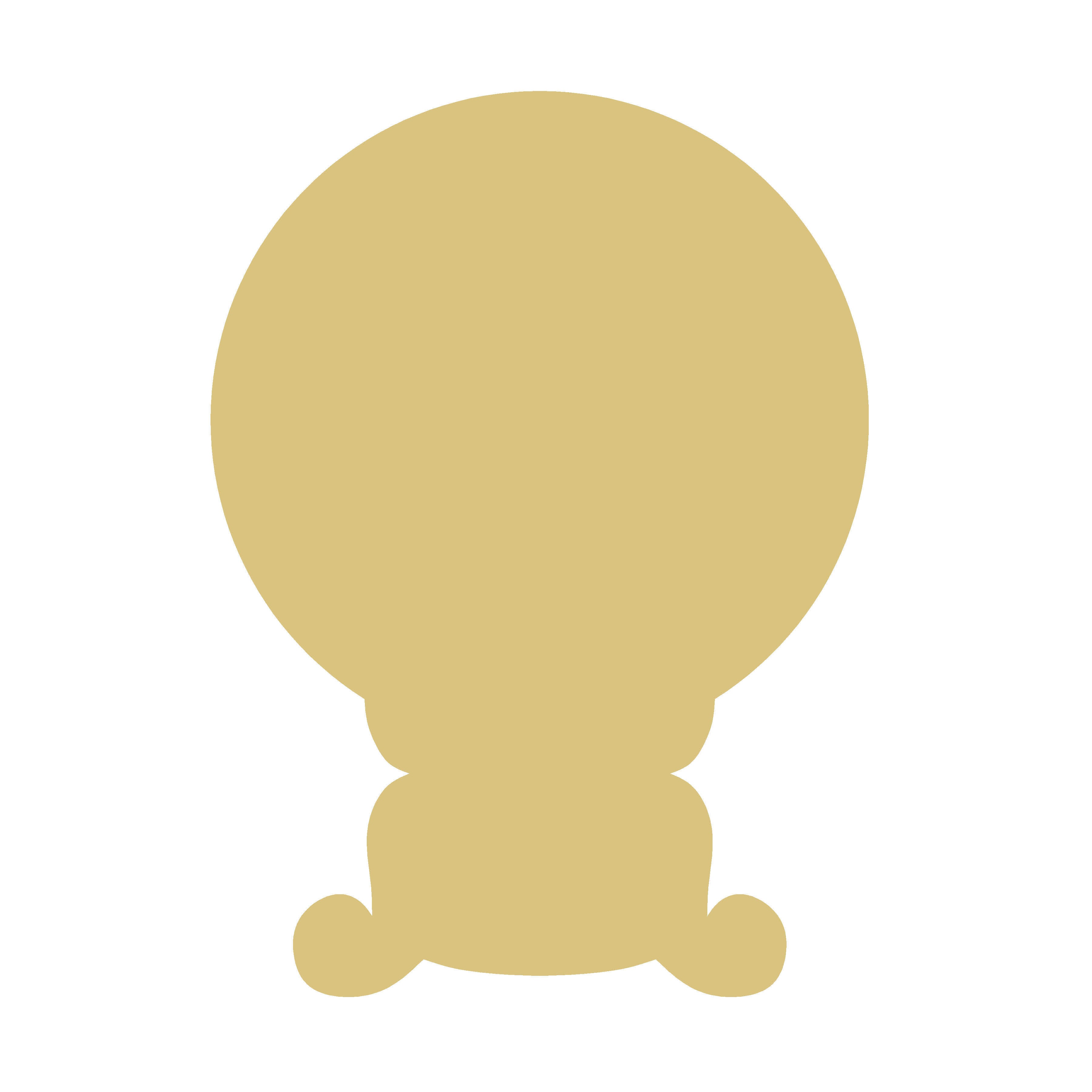 Basic Shape Crystal Ball MDF Cutout Silhouette On Stand - Unfinished For DIY