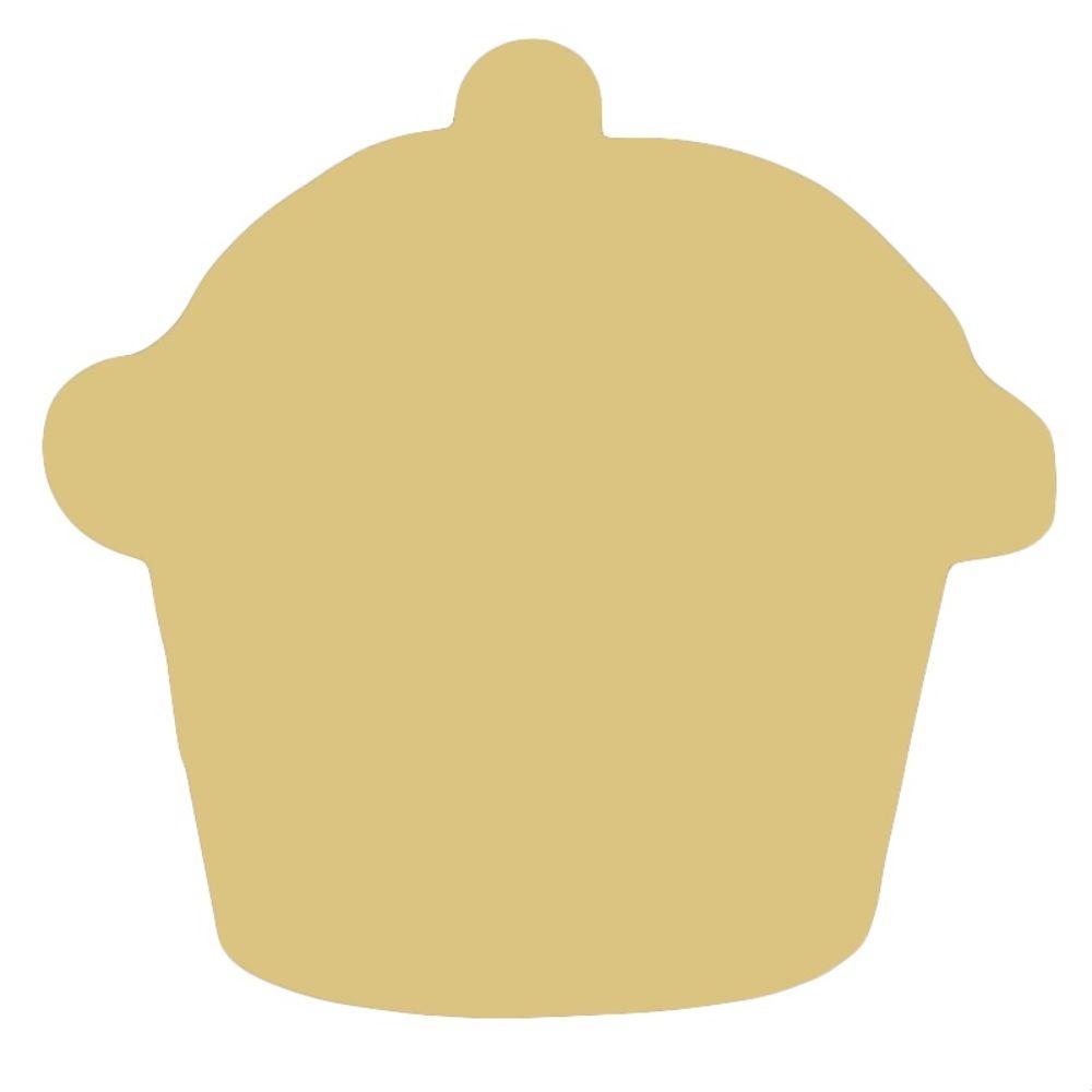 Basic Shape Cupcake MDF Cutout Cupcake Silhouette - Unfinished For DIY