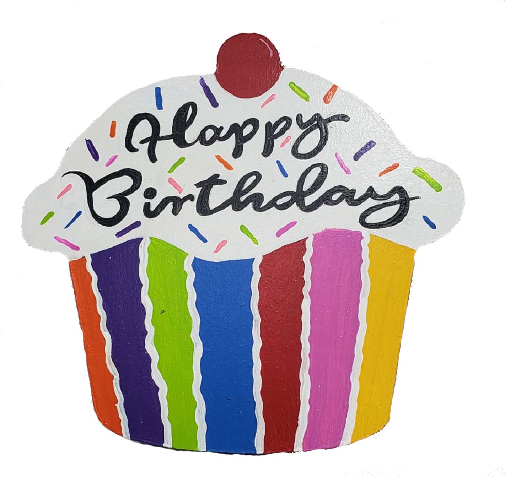 Basic Shape Cupcake MDF Cutout Cupcake Silhouette - Unfinished For DIY