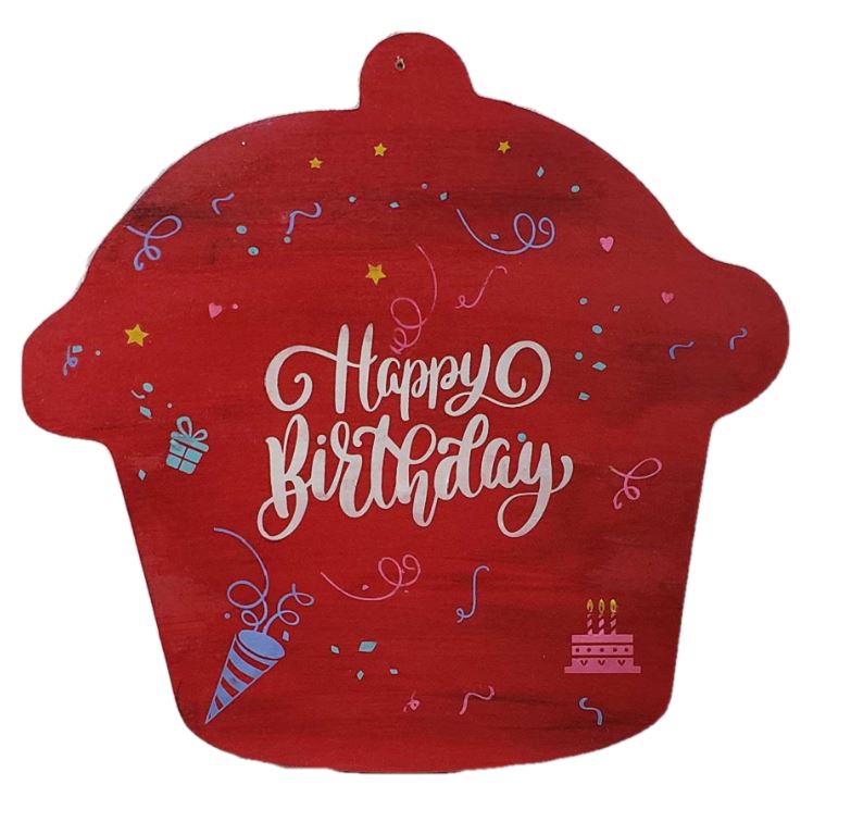 Basic Shape Cupcake MDF Cutout Cupcake Silhouette - Unfinished For DIY