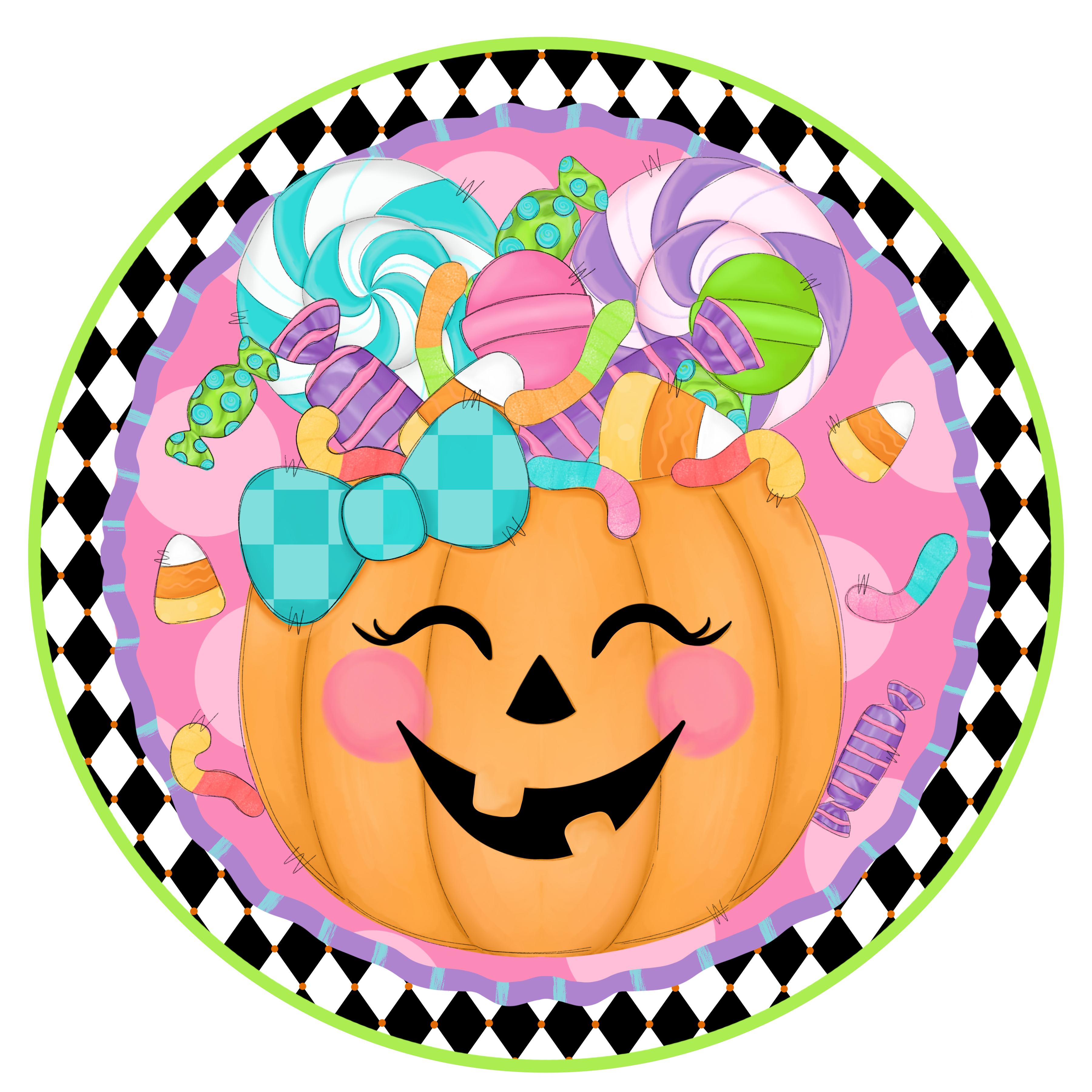 LULU'S PAINTBRUSH CANDY FILLED JACK-O-LANTERN