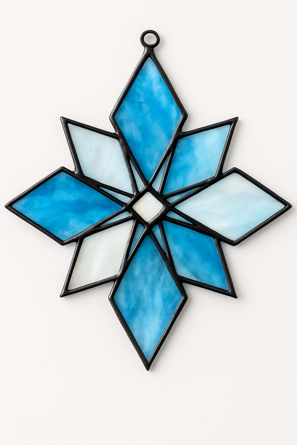 Snowflake Unfinished Faux Stained-Glass Frame
