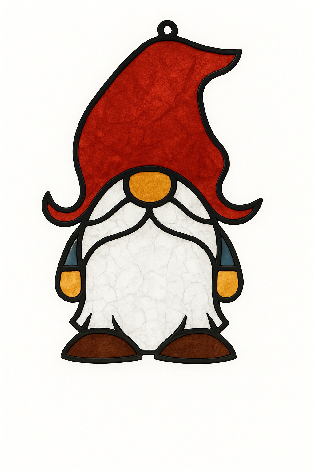 Gnome Unfinished Faux Stained-Glass Frame