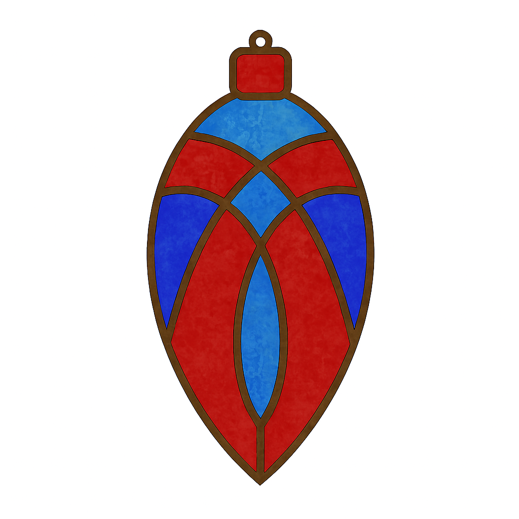 Ornament Unfinished Faux Stained-Glass Frame
