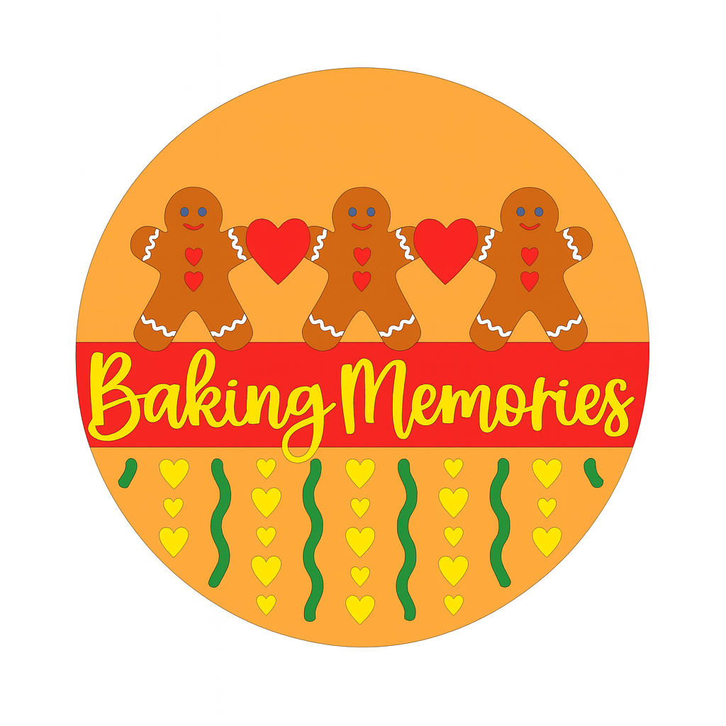 BAKING MEMORIES 3D Wooden Craft Cut Outs – Layered 1/4” MDF Shapes for DIY Door Hangers, Wall Art, and Seasonal Signs – Laser Cut Wood Blanks for Painting, Vinyl, Glitter and more – Farmhouse Décor and Gifts – Made in the USA