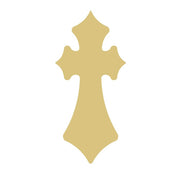 Basic Shape Cross MDF Cutout Ornate Cross Silhouette Style 13 - Unfinished For DIY