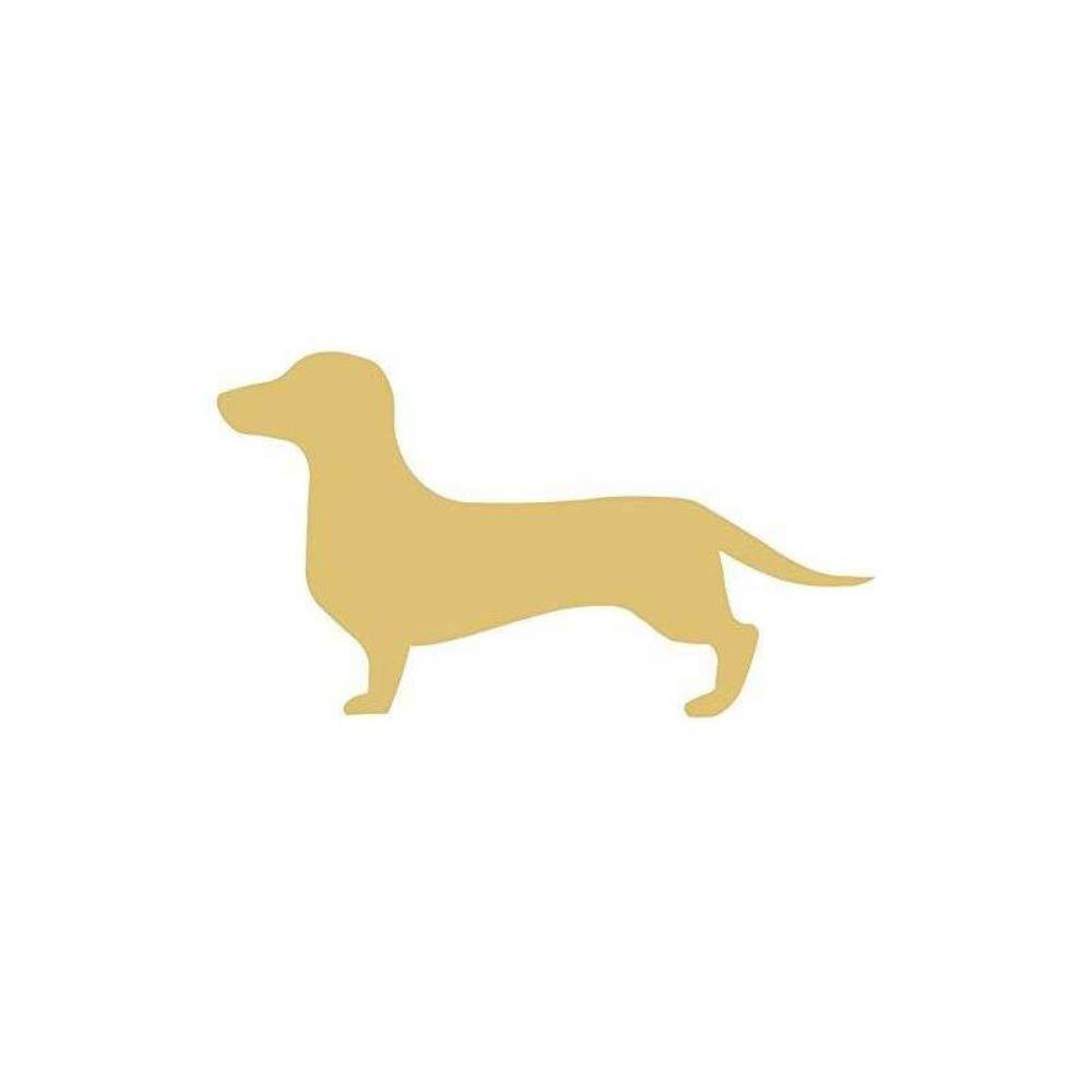 Basic Shape Dachshund MDF Cutout Silhouette - Unfinished For DIY