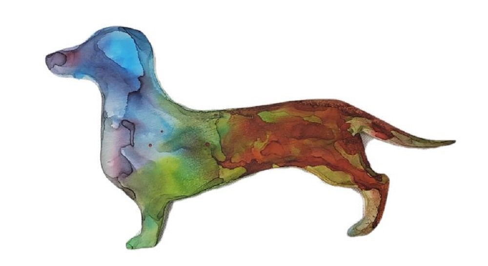 Basic Shape Dachshund MDF Cutout Silhouette - Unfinished For DIY