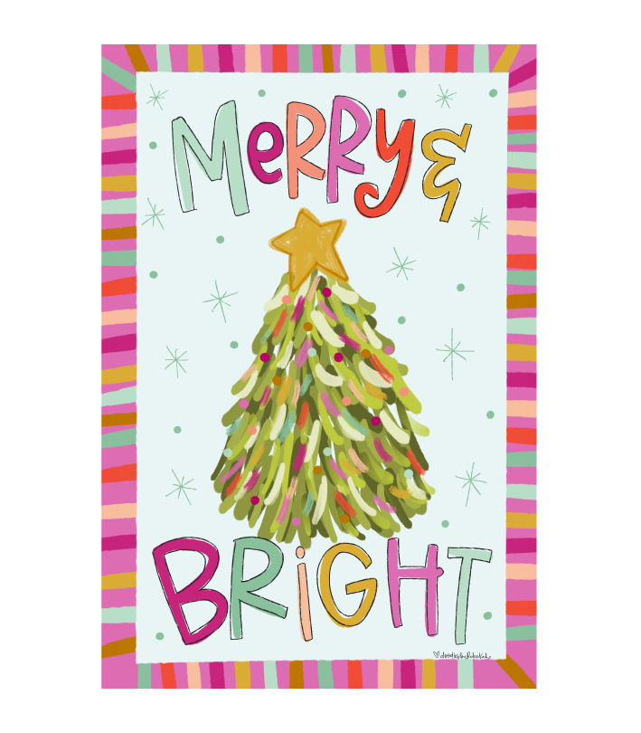 DOODLES BY REBEKAH MERRY AND BRIGHT WITH TREE
