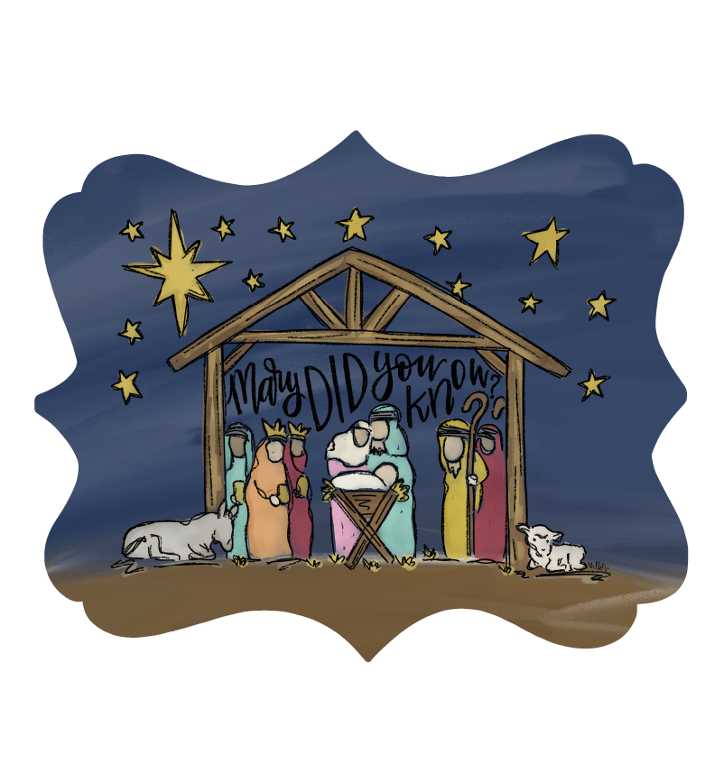 DOODLES BY REBEKAH MARY DID YOU KNBOW NATIVITY