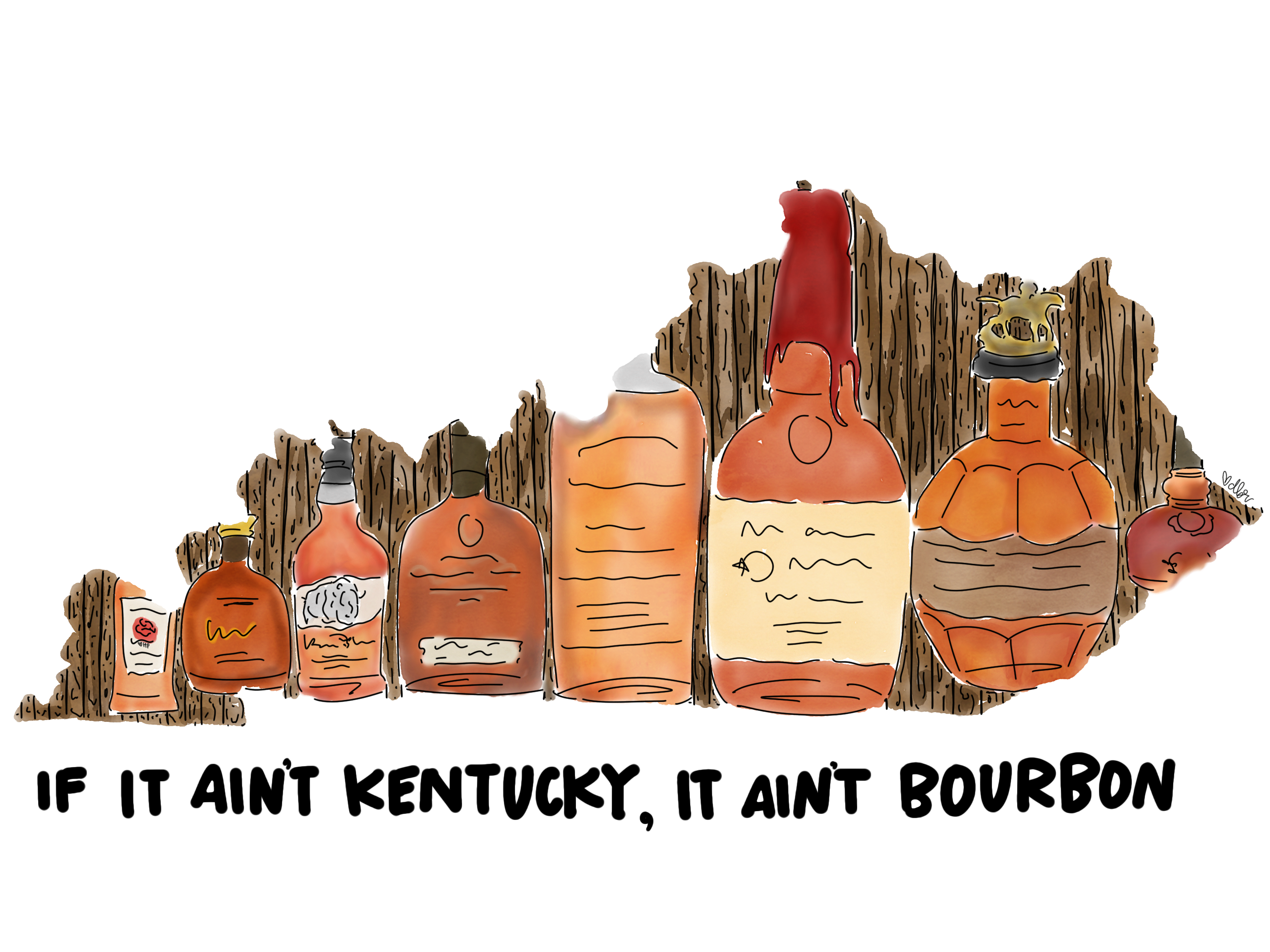 DOODLES BY REBEKAH KENTUCKY BOURBON