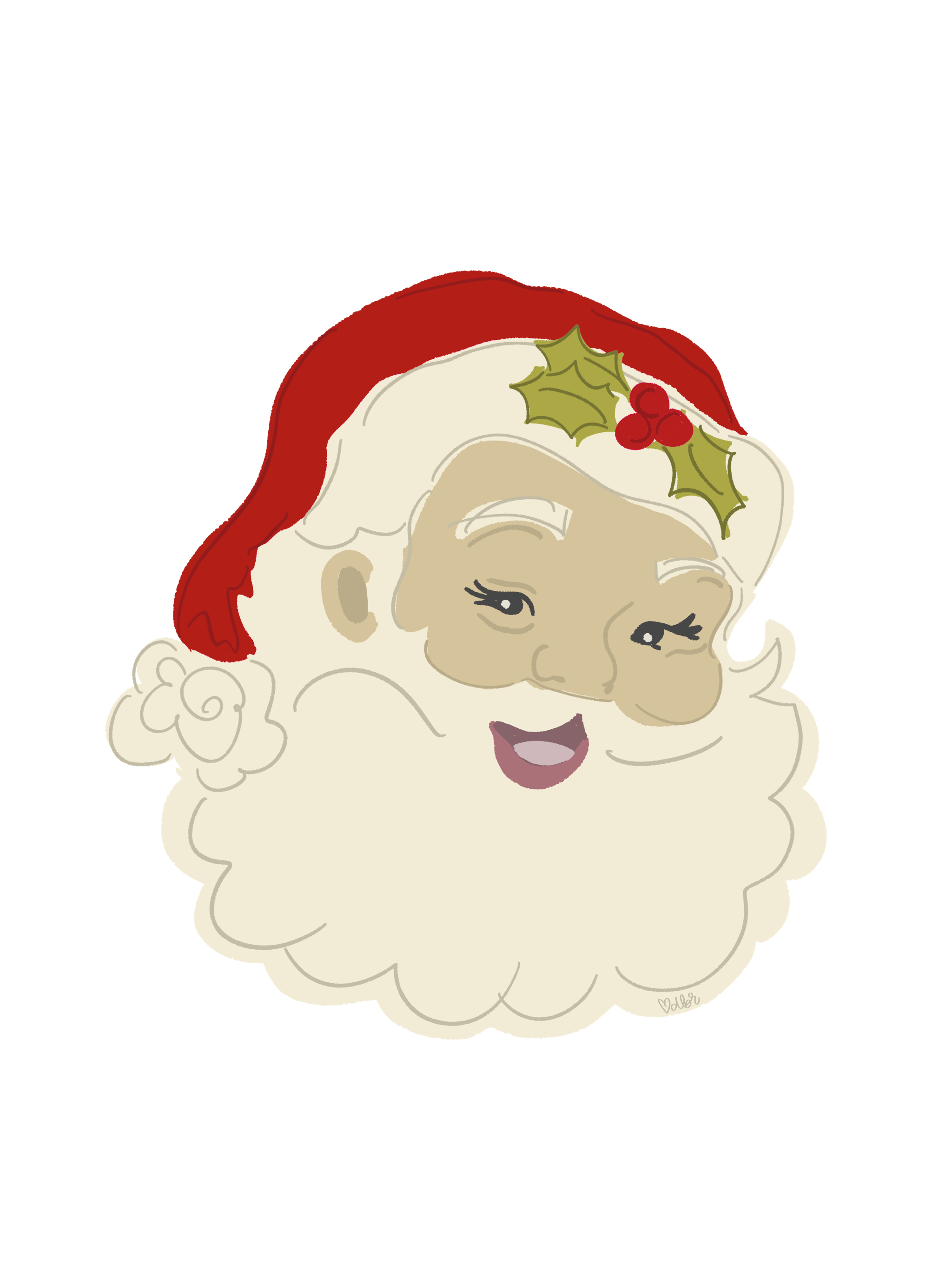 DOODLES BY REBEKAH OLD FASHIONED SANTA