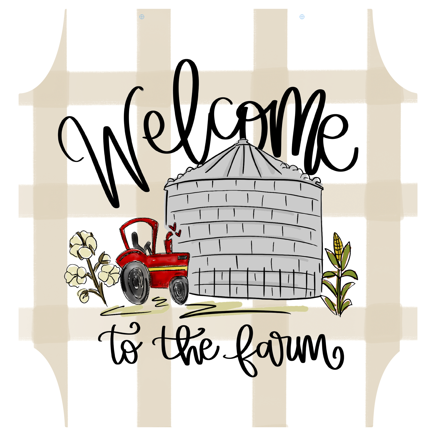 DOODLES BY REBEKAH WELCOME RED TRACTOR