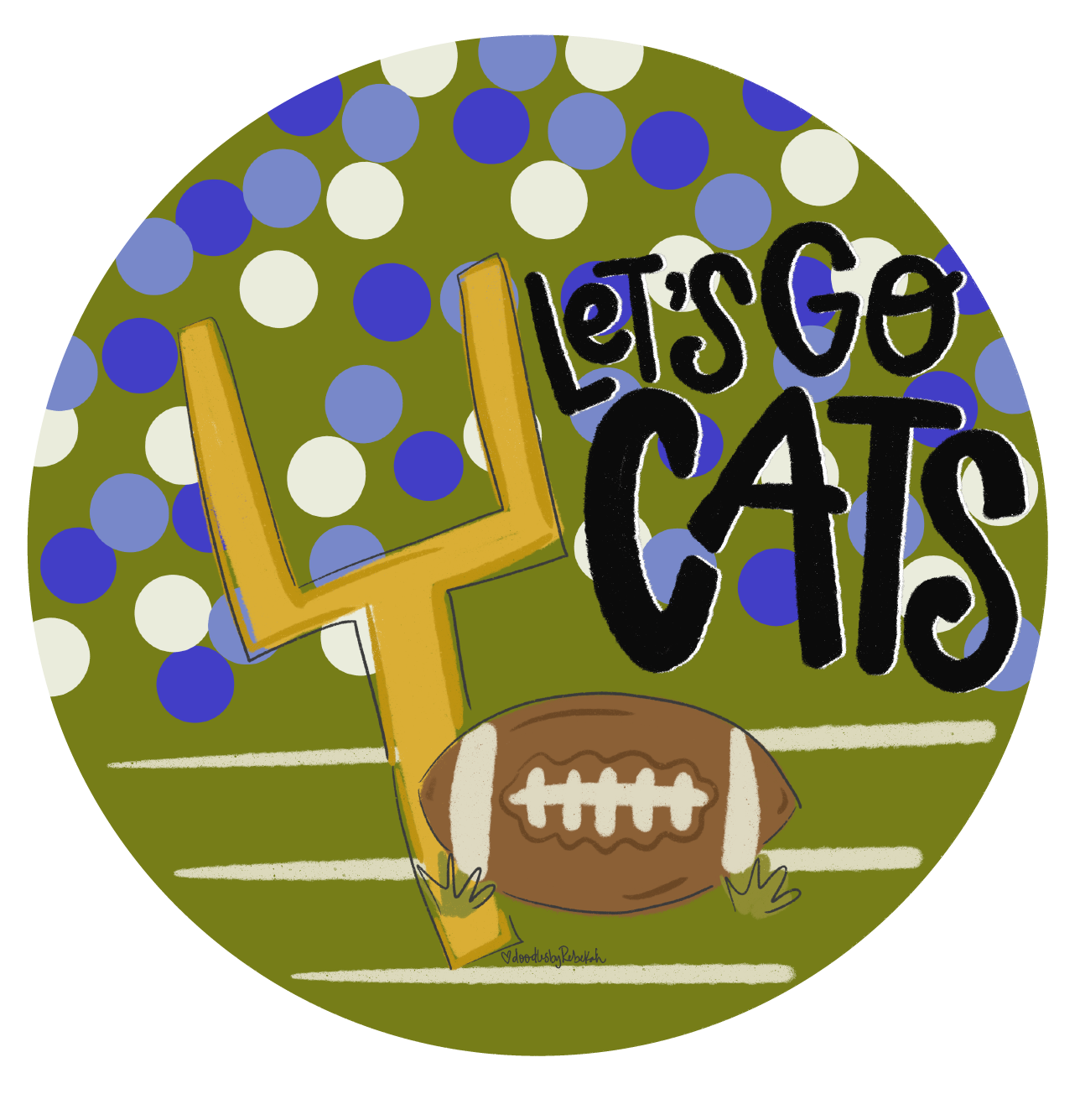 DOODLES BY REBEKAH LETS GO CATS