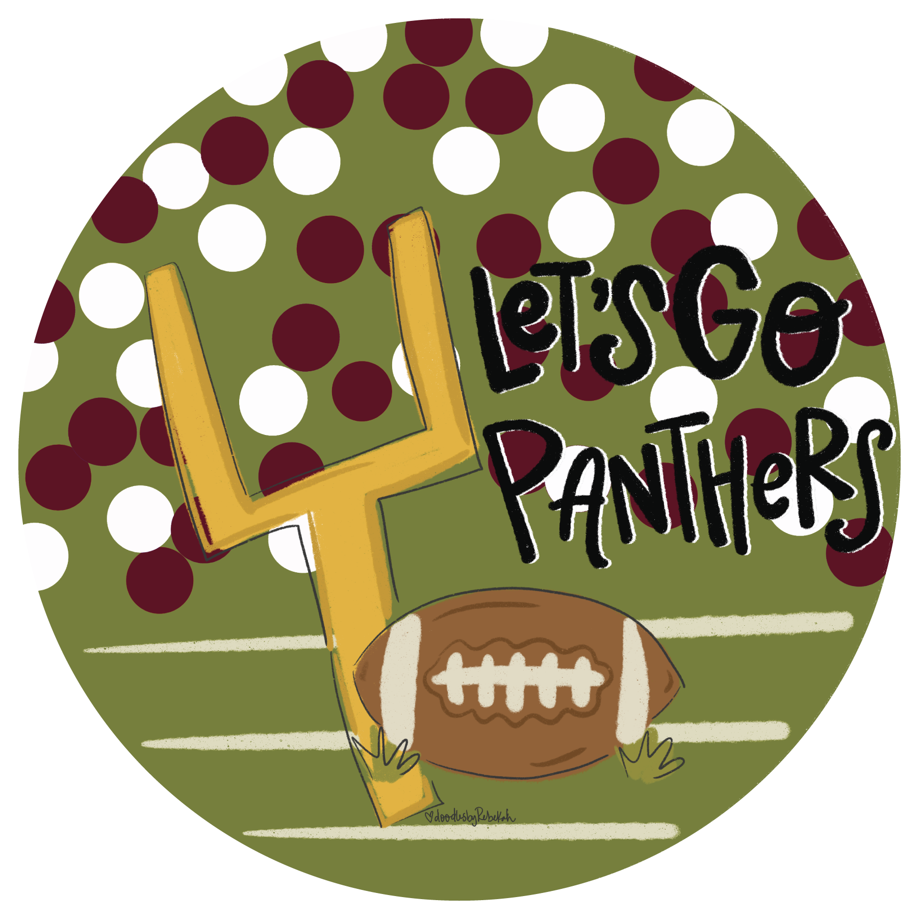 DOODLES BY REBEKAH LETS GO PANTHERS