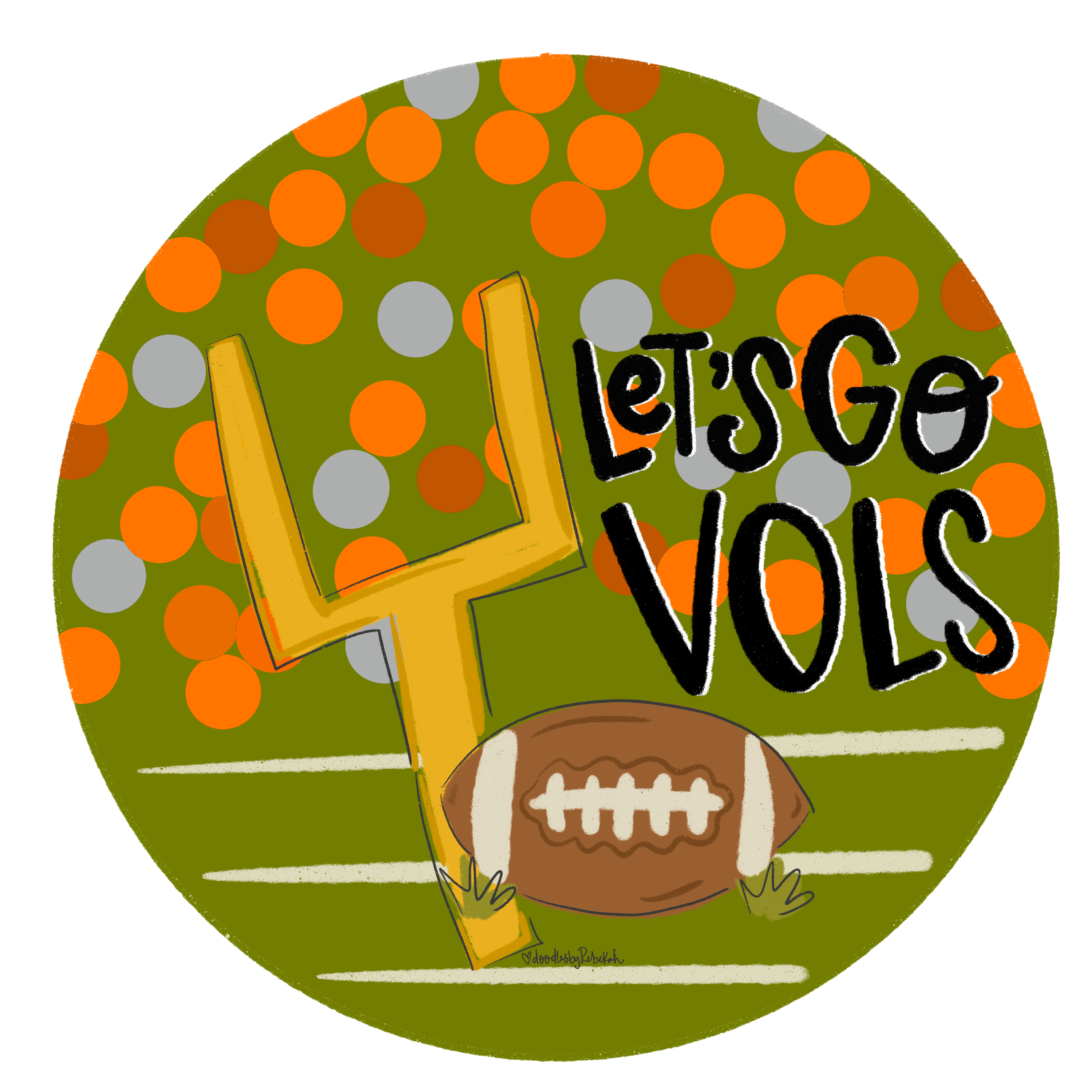 DOODLES BY REBEKAH LETS GO VOLS