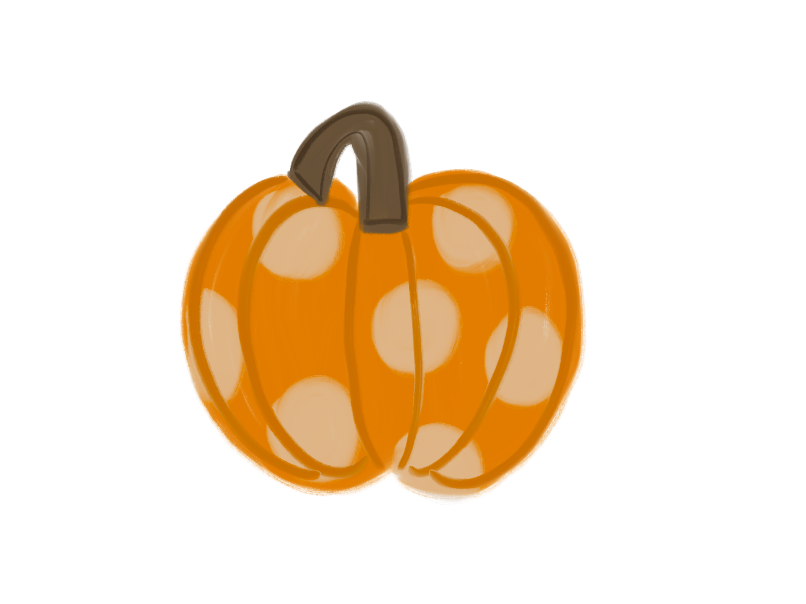 DOODLES BY REBEKAH POLKA DOT PUMPKIN