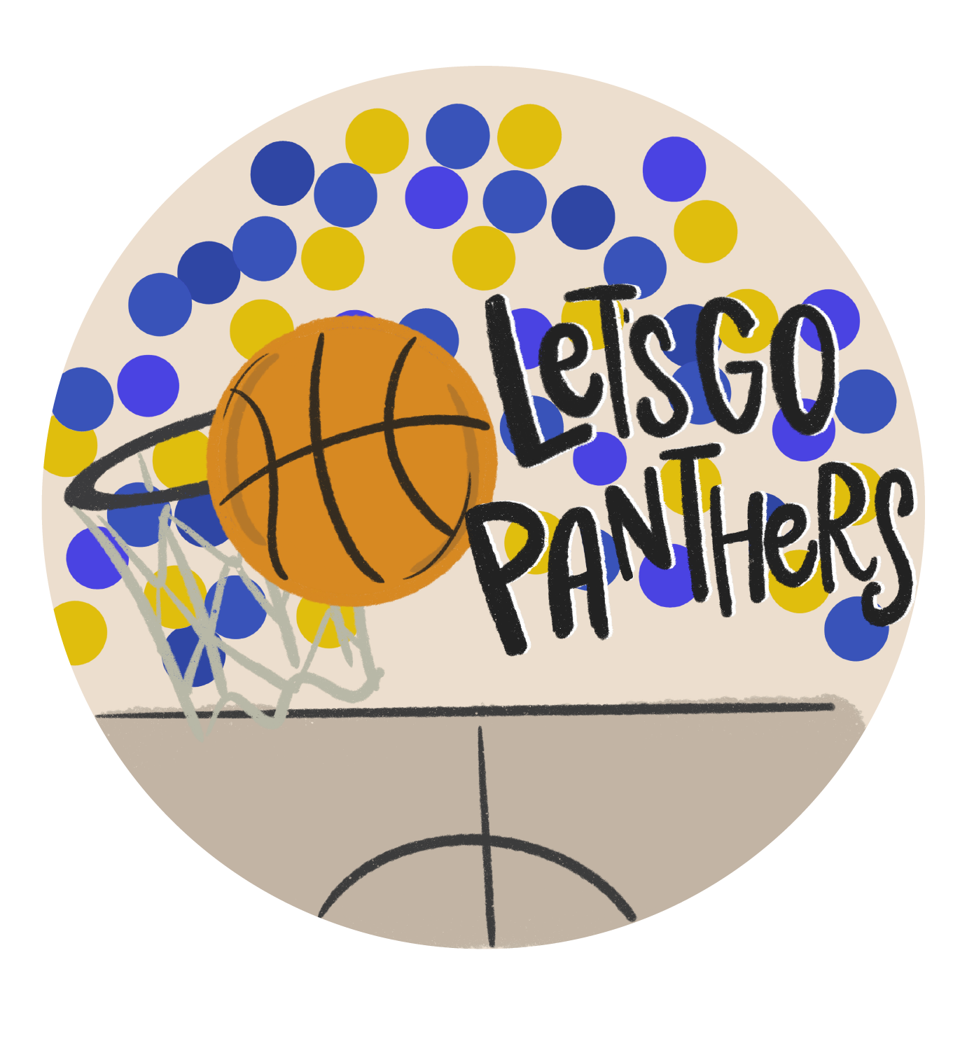 DOODLES BY REBEKAH LETS GO PANTHERS