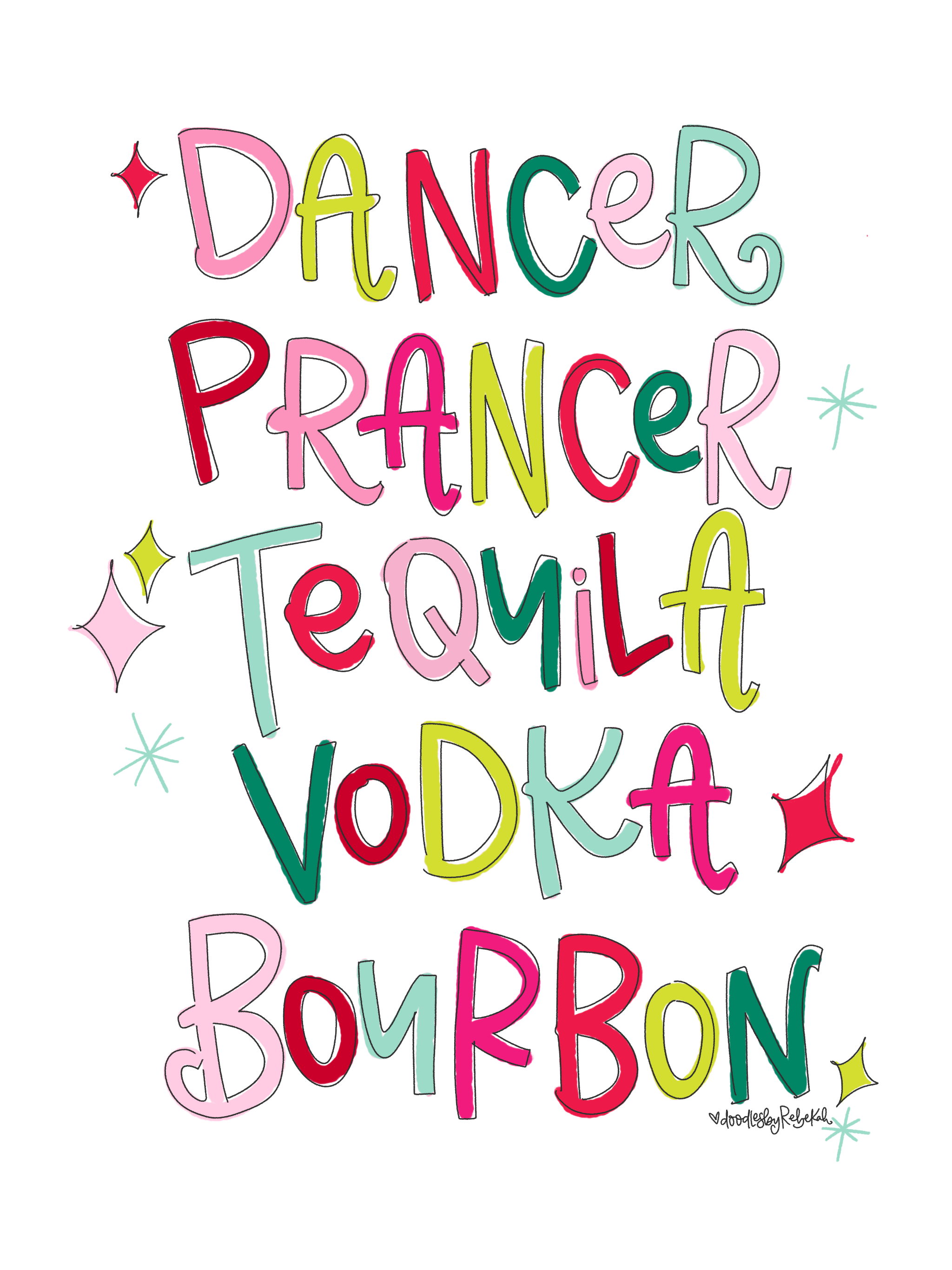 DOODLES BY REBEKAH DANCER PRANCER
