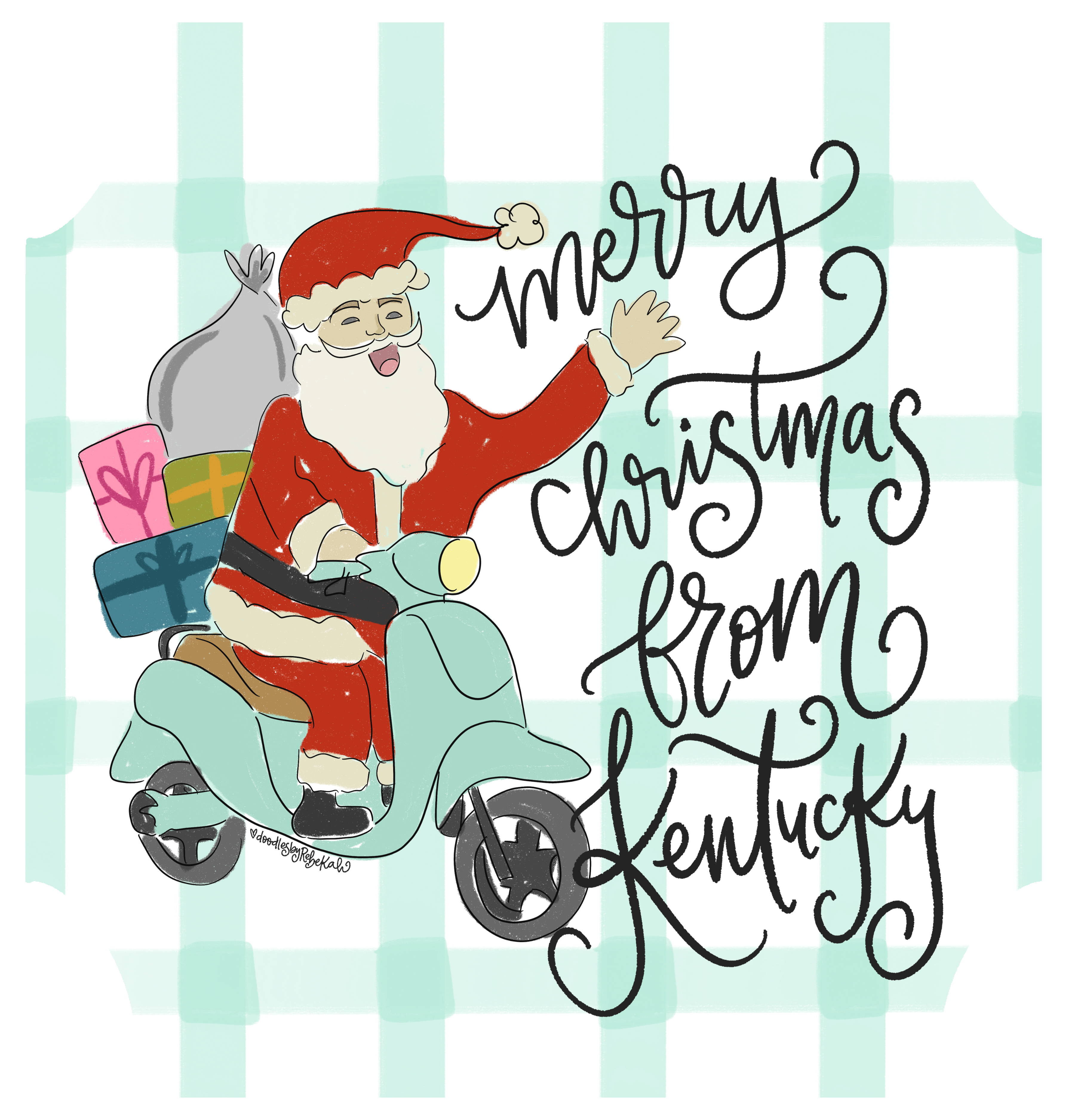 DOODLES BY REBEKAH MERRY CHRISTMAS FROM KENTUCKY