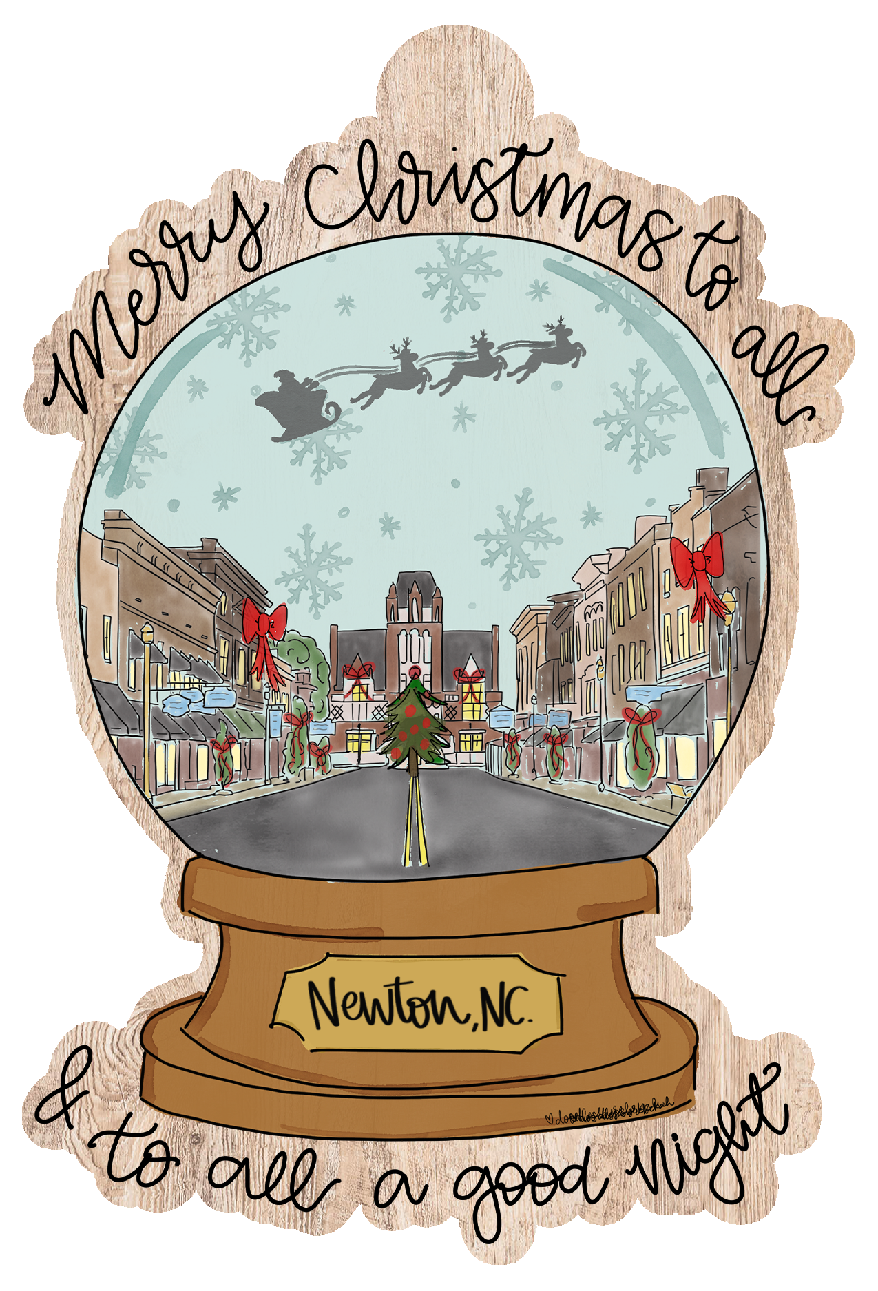 DOODLES BY REBEKAH NEWTON NC SNOWGLOBE